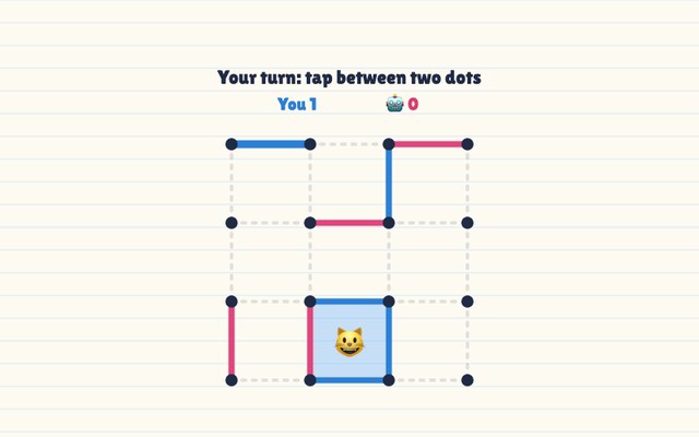 Dots and Boxes game screenshot