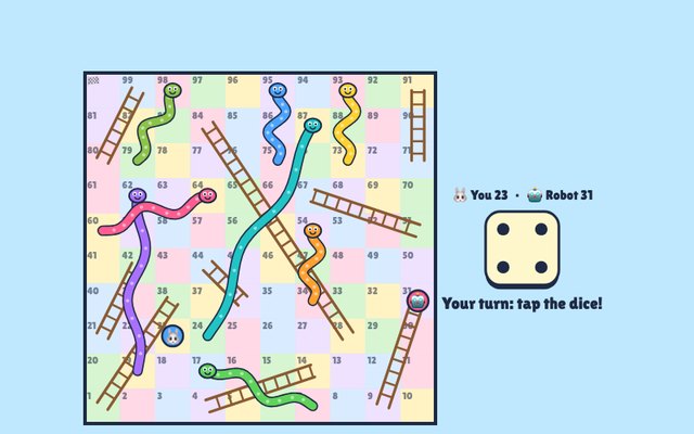 Snakes and Ladders game screenshot