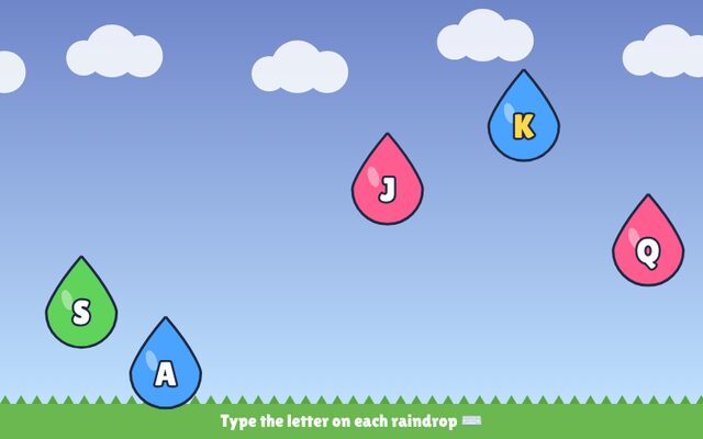 Typing Rain game screenshot