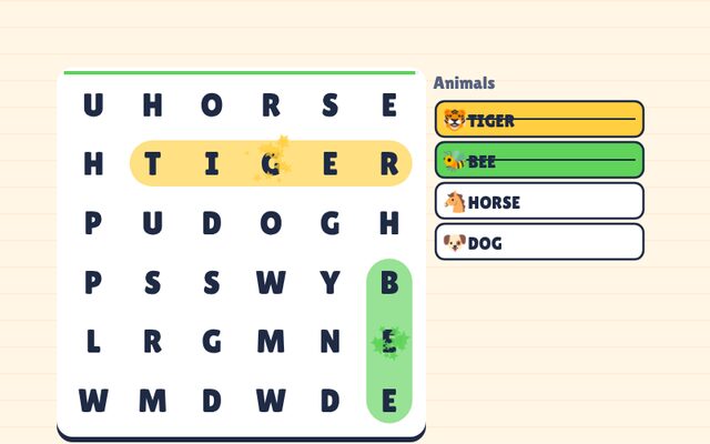 Word Search game screenshot